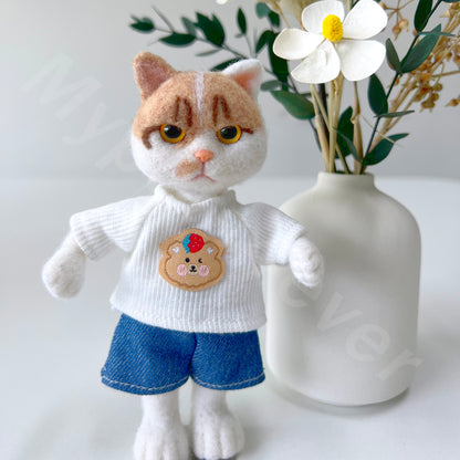 Customized wool felt pet figure