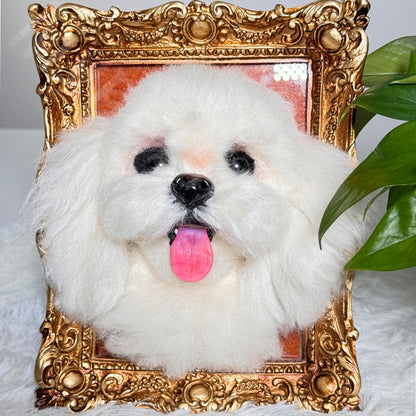 Wool pet portrait - only head