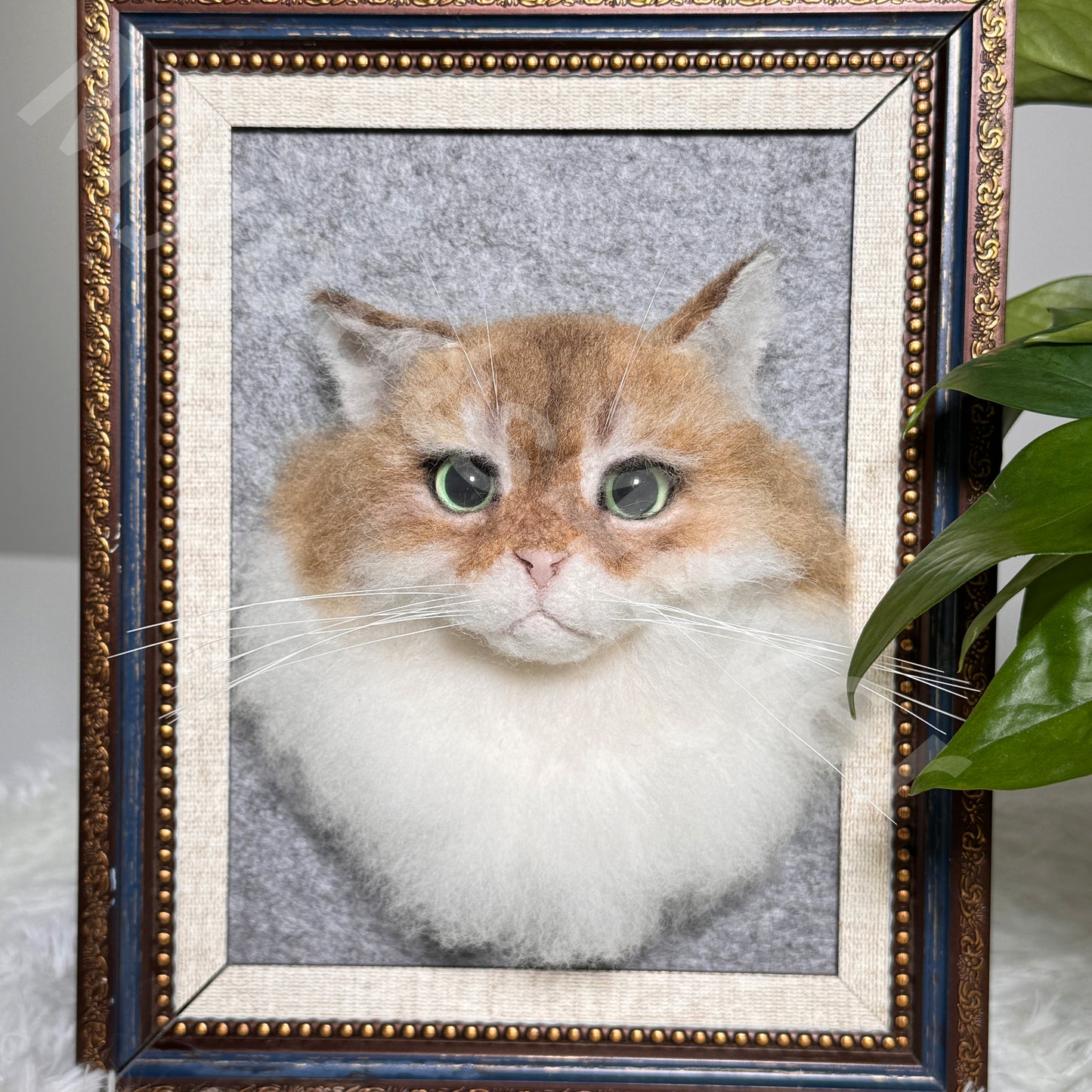 Wool pet portrait - only head