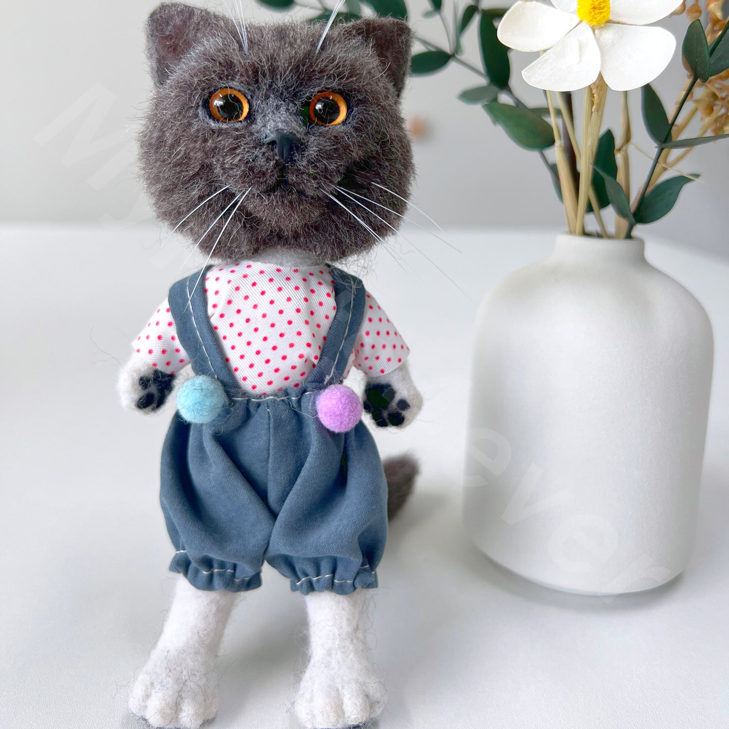 Customized wool felt pet figure