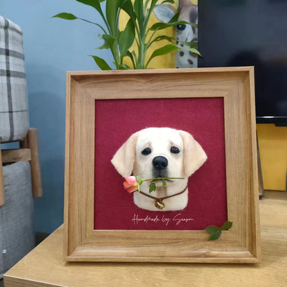 Wool pet portrait - only head